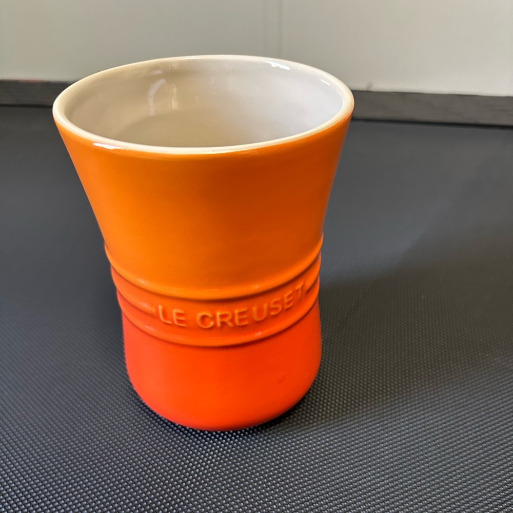 Le Creuset flame crock